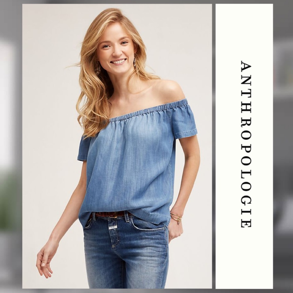 Anthropologie Cloth & Stone chambray top